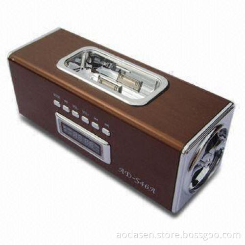 Mini Speakers for Apple's iPod, Made of Aluminum, Measures 145 x 60 x 90mm